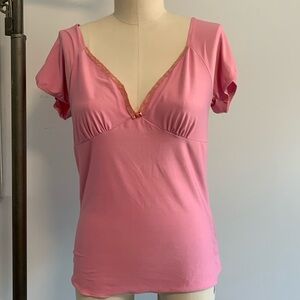 Y2K Kathryn Pink Rose Top
